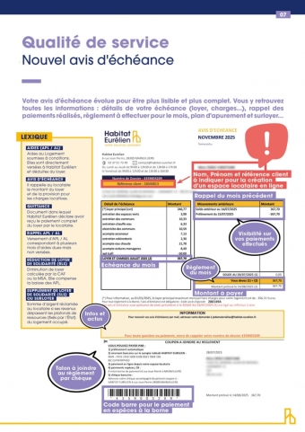 Nouvel Avis d'échéance